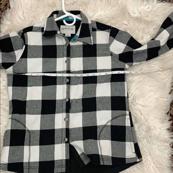ORVIS HEAVY‎ PLAID FANNEL BUTTON SHIRT SIZE… - Picture 8 of 9